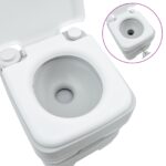 vidaXL Kempingové WC Šedý a biely 41,5 x 36,5 x 42 cm Polyetylén – Obrázok 7