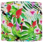 vidaXL Vankúš do exteriéru Tropický jungle Polyester 80 x 12 x 80 cm – Obrázok 4