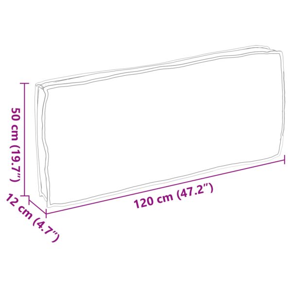 vidaXL Podložka Antracit 120 x 50 x 12 cm Oxfordská látka – Obrázok 7