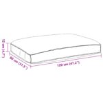 vidaXL Vonkajší vankúš Krémový Polyester 120 x 12 x 80 cm – Obrázok 6