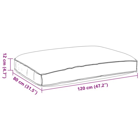 vidaXL Vonkajší vankúš Krémový Polyester 120 x 12 x 80 cm – Obrázok 6