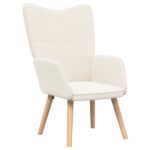 vidaXL kreslo Krémová 62 x 67 x 95,5 cm Sherpa látka – Obrázok 2
