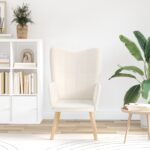 vidaXL kreslo Krémová 62 x 67 x 95,5 cm Sherpa látka – Obrázok 3