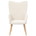 vidaXL kreslo Krémová 62 x 67 x 95,5 cm Sherpa látka – Obrázok 4