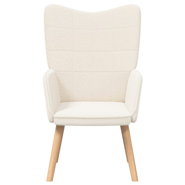 vidaXL kreslo Krémová 62 x 67 x 95,5 cm Sherpa látka – Obrázok 4
