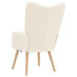 vidaXL kreslo Krémová 62 x 67 x 95,5 cm Sherpa látka – Obrázok 6