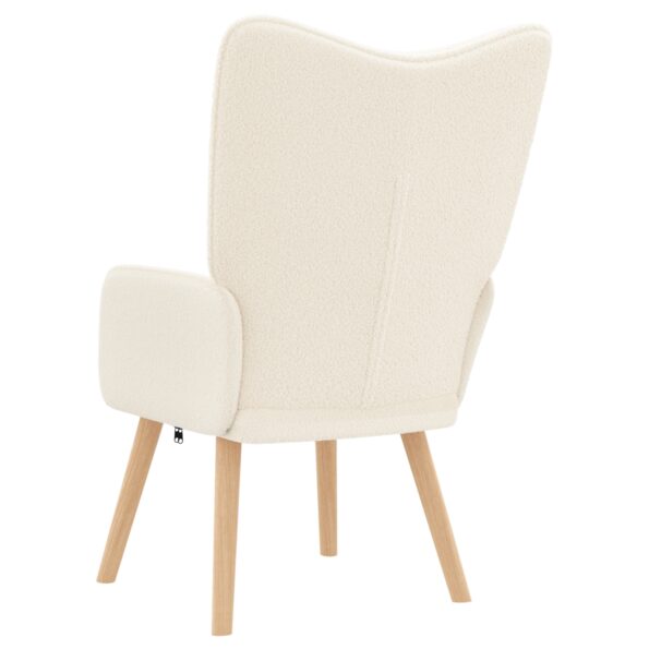 vidaXL kreslo Krémová 62 x 67 x 95,5 cm Sherpa látka – Obrázok 6