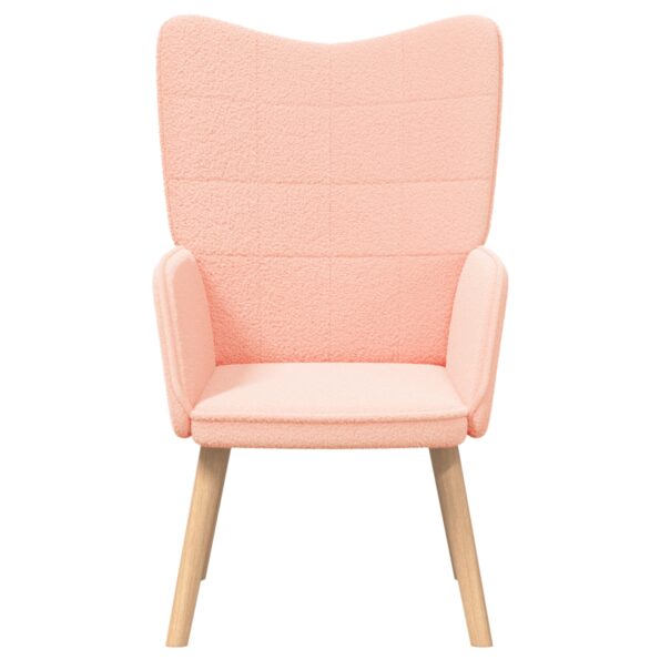 vidaXL kreslo Ružová 62 x 67 x 95,5 cm Sherpa látka – Obrázok 4