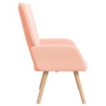 vidaXL kreslo Ružová 62 x 67 x 95,5 cm Sherpa látka – Obrázok 5