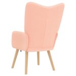 vidaXL kreslo Ružová 62 x 67 x 95,5 cm Sherpa látka – Obrázok 6