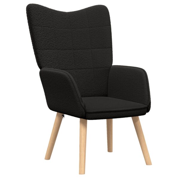 vidaXL kreslo Čierna 62 x 67 x 95,5 cm Sherpa látka – Obrázok 2