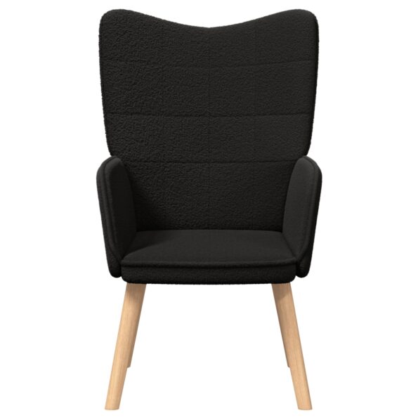 vidaXL kreslo Čierna 62 x 67 x 95,5 cm Sherpa látka – Obrázok 4