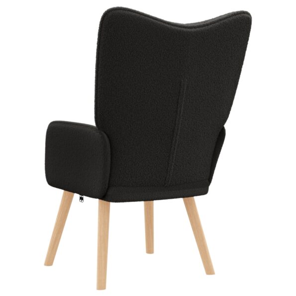 vidaXL kreslo Čierna 62 x 67 x 95,5 cm Sherpa látka – Obrázok 6