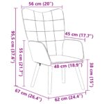 vidaXL kreslo Čierna 62 x 67 x 95,5 cm Sherpa látka – Obrázok 8