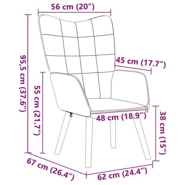 vidaXL kreslo Čierna 62 x 67 x 95,5 cm Sherpa látka – Obrázok 8