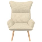 vidaXL kreslo Krémová 69 x 74 x 93 cm Tkanina a preglejka – Obrázok 4