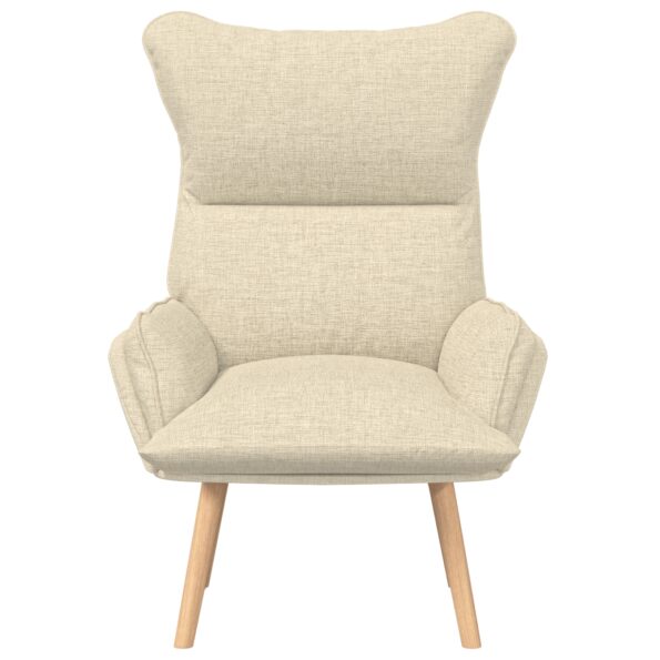 vidaXL kreslo Krémová 69 x 74 x 93 cm Tkanina a preglejka – Obrázok 4