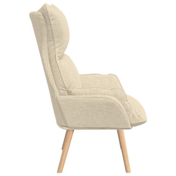 vidaXL kreslo Krémová 69 x 74 x 93 cm Tkanina a preglejka – Obrázok 5