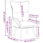 vidaXL kreslo Krémová 69 x 74 x 93 cm Tkanina a preglejka – Obrázok 8