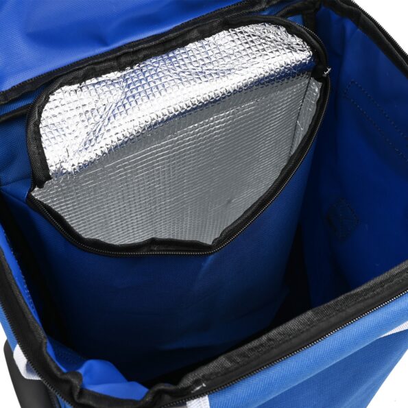 vidaXL Nákupný vozík s kolesami a nastaviteľnou rukoväťou modrý 40 L – Obrázok 3