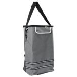 vidaXL Nákupný vozík s kolieskami a nastaviteľnou rukoväťou Sivá 40 L – Obrázok 2