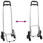 vidaXL Nákupný vozík so schodiskovým lezecem Modrý 38 L – Obrázok 11