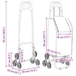 vidaXL Nákupný vozík so schodiskovým lezecem Modrý 38 L – Obrázok 12