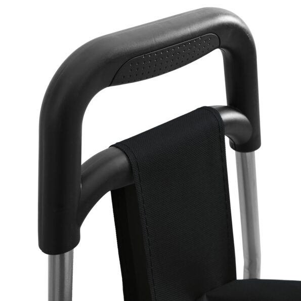 vidaXL Nákupný vozík s kolesami Čierny 35 L – Obrázok 4