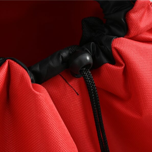 vidaXL Nákupný vozík s kolesami Červený 35 L – Obrázok 3