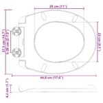 vidaXL Rýchloupínacie sedadlo WC s mäkkým zatváraním Duroplast Sivé – Obrázok 12
