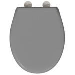 vidaXL Rýchloupínacie sedadlo WC s mäkkým zatváraním Duroplast Sivé – Obrázok 8
