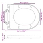 vidaXL Rýchlo uvoľňovacie WC sedadlo s tichým zatváraním Duroplast Antracit – Obrázok 12