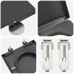 vidaXL Rýchlo uvoľňovacie WC sedadlo s tichým zatváraním Duroplast Antracit – Obrázok 8