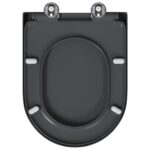 vidaXL Rýchlo uvoľňovacie WC sedadlo s tichým zatváraním Duroplast Antracit – Obrázok 9