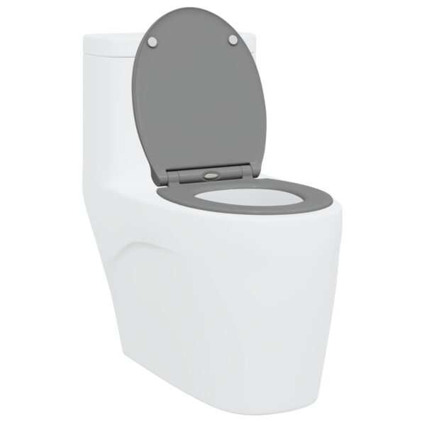 42002363_3.jpg vidaXL Rýchloupínacie WC sedadlo so soft close Duroplast Sivá – Obrázok 3