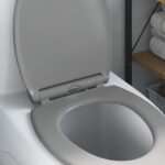 vidaXL Rýchloupínacie WC sedadlo so soft close Duroplast Sivá – Obrázok 4