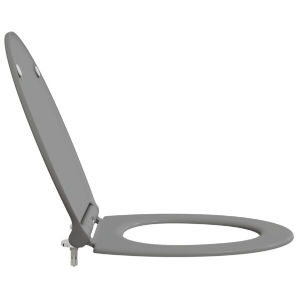 42002363_6.jpg vidaXL Rýchloupínacie WC sedadlo so soft close Duroplast Sivá – Obrázok 6