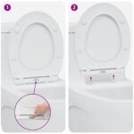 vidaXL Rýchlonavrátna toaletná doska s tichým zavretím Duroplast biela – Obrázok 11