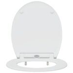 vidaXL Rýchlonavrátna toaletná doska s tichým zavretím Duroplast biela – Obrázok 5