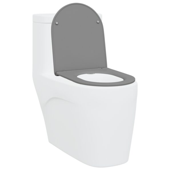 42002367_3.jpg vidaXL Rýchloupínacie WC sedadlo s tichým zatváraním z Duroplastu, Šedé – Obrázok 3