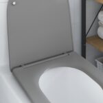 vidaXL Rýchloupínacie WC sedadlo s tichým zatváraním z Duroplastu, Šedé – Obrázok 4