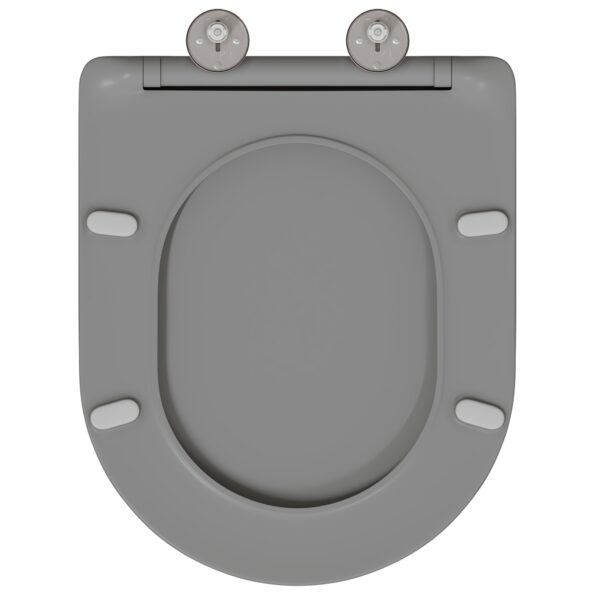 42002367_5.jpg vidaXL Rýchloupínacie WC sedadlo s tichým zatváraním z Duroplastu, Šedé – Obrázok 5