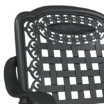 vidaXL Záhradné stoličky 2 ks Čierne z liatiny – Obrázok 7