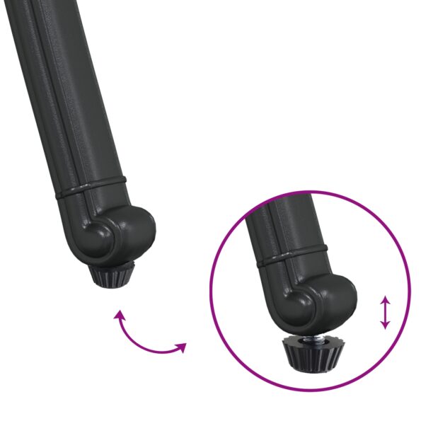 vidaXL Záhradné stoličky 2 ks Čierne z liatiny – Obrázok 9