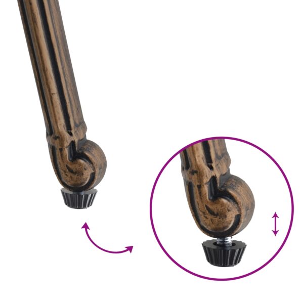 vidaXL Záhradné stoličky 2 ks Bronzová liatina – Obrázok 9