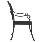 vidaXL Záhradné stoličky 2 ks Čierna liatina – Obrázok 5