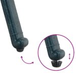 vidaXL Záhradné stoličky 2 ks Zelené z liatiny – Obrázok 9