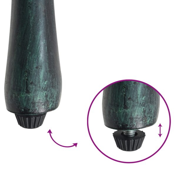 vidaXL 3-dielna záhradná bistro súprava - Zelená, hliníková – Obrázok 12