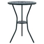 vidaXL 3-dielna záhradná bistro súprava - Zelená, hliníková – Obrázok 5