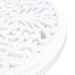 vidaXL 3-dielna bistro súprava do záhrady, biela, z liateho hliníka – Obrázok 10